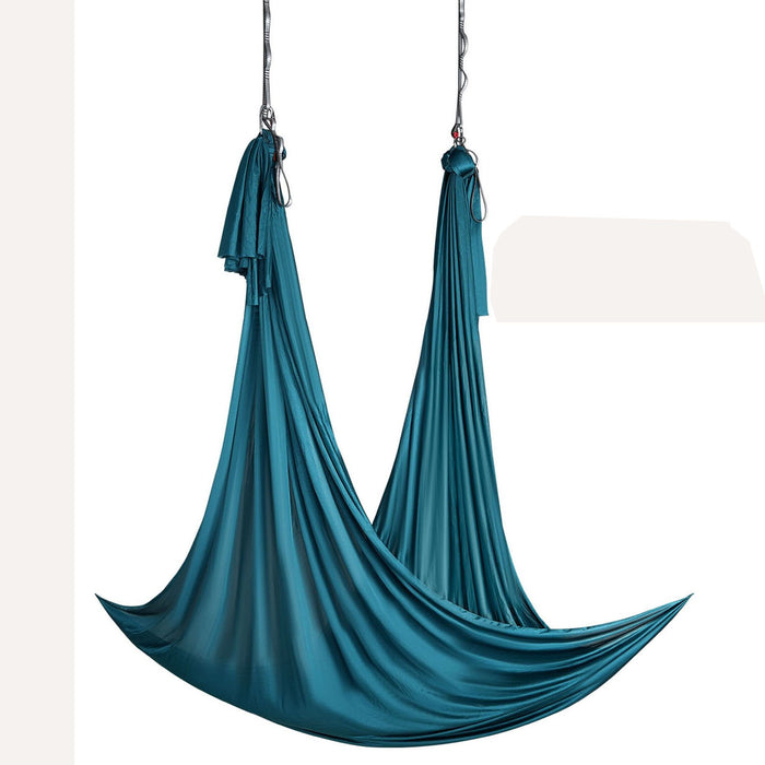 VEVOR Aerial Yoga Hammock & Swing, 5 m Length Aerial Yoga Starter Kit with 100gsm Nylon Fabric, Full Rigging Hardware & Easy Set-up Guide, Antigravity Flying for All Levels Fitness Bodybuilding, Green
