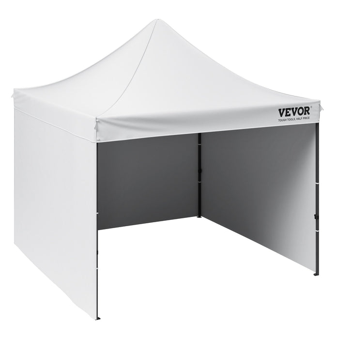 VEVOR Pop Up Canopy Tent Outdoor Gazebo Tent 10x10FT with Sidewalls & Bag White