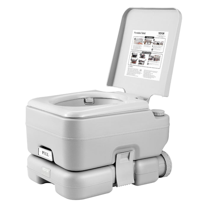 VEVOR Portable Toilet for Camping with Carry Bag, RV Toilet with 3.2 Gal Waste Tank, Push-Button Pressurized Flush Commode, Leak-proof and Odourless Travel Toilet for Adults Kids Camping Car