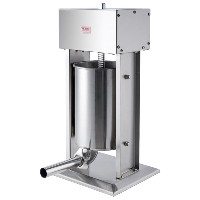 VEVOR Electric Sausage Stuffer, 12 L / 25 LBS Vertical Meat Stuffer, 200W Motor, Stepless Speed Control and Foot Pedal, Made of Food-grade 304 Stainless Steel, 5 Stuffing Tubes for Home, Commercial