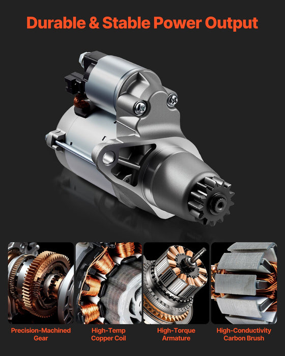 Starter 17825, Starter Motor Replacement Compatible with Toyota Camry V6 3.5L 2007-2017, Lexus ES350 V6 3.5L 2007-2018, Scion XB L4 2.4L 2008-2015, OEM 228000-9900 17338 410-52205 28100-20021