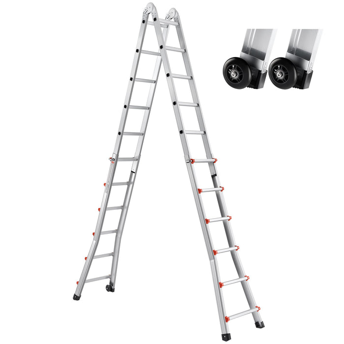 VEVOR Telescoping Ladder A Frame 20 FT Extension Multi-Function for Homework