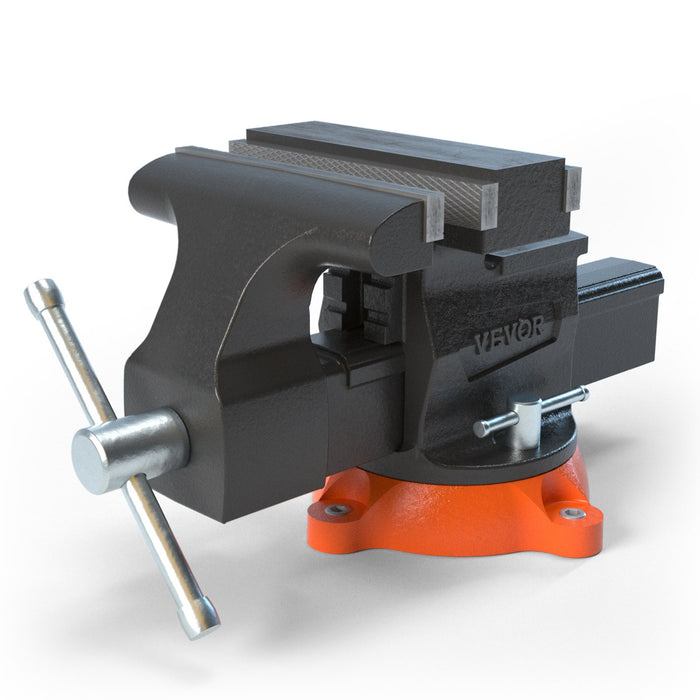 VEVOR 16.7cm Bench Vise Anvil Swivel Locking Base Heavy Duty Ductile Iron Vice