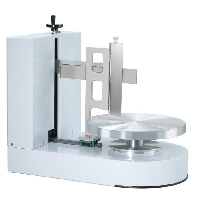 Cake Decorating Machine, Cake Cream Spreading Coating Smearing Machine, Low Noise Cake Frosting Machine, Turntable with Adjustable Scraper, for 6" to 14" Cake, 25-320RPM Rotating Speed, White