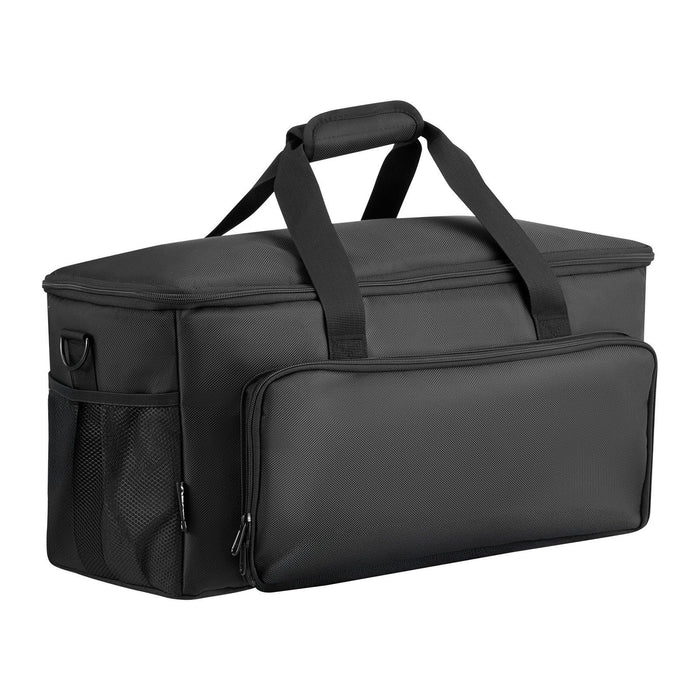 Rolling DJ Cable Bag, 1680D, Padded File Gig Bag with Wheels, 6 Detachable Divider, Travel Storage Music Gear Case, for Professional DJ Gear, Musical Instrument and Accessories, Sound Equipment