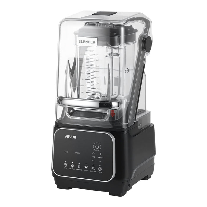 Blender, 2L Professional Countertop Blenders with Shield, 2200W 26000RPM Kitchen Food Processor Combo, Self-Cleaning, Speed Adjustable, 6 Preset Menu for Smoothies, Ice Crushing, Puree, Black