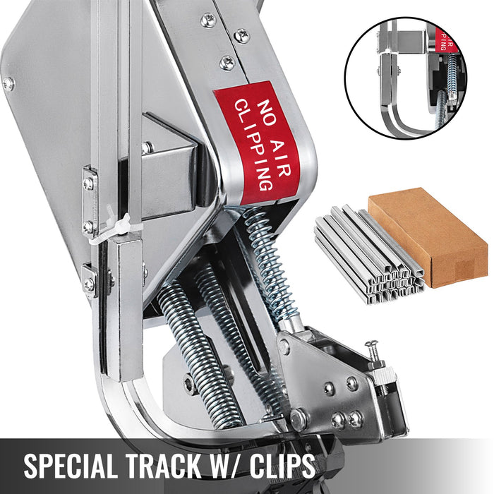 VEVOR Manual U-shape Sausage Clipper Clipping Machine Food Clipping Maker for Sausage Packing Sealing with 2 Boxes of Buckles 8000pcs