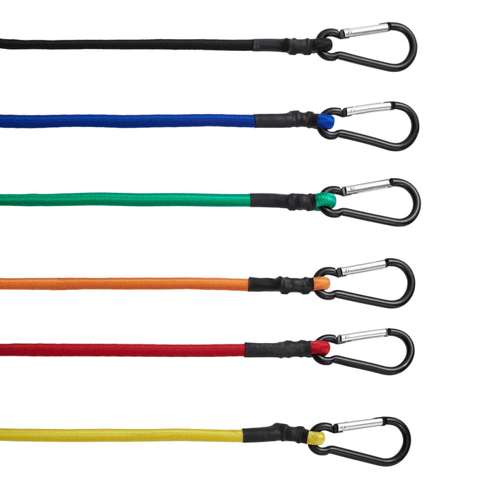 VEVOR 30 Pcs Bungee Cords Set 8mm Heavy Duty Bungee Straps with Steel Carabiners