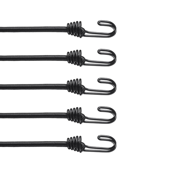 VEVOR 12 Pcs Bungee Cords with Hooks 32 In Heavy Duty Bungee Straps 8 mm Black