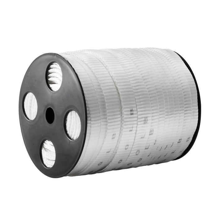 VEVOR Polyester Pull Tape, 1.9 cm x 80.8 m Mule Tape Flat Rope, 1134 kgf Tensile Capacity, Printed Webbing Cable Pulling Tape for Packaging, Gardening, Commercial Electrical, Conduit Work, White