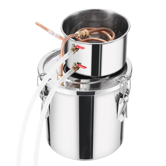 VEVOR Moonshine Still 3 Gal Water Alcohol Distiller Brewing Kit Stainless Steel