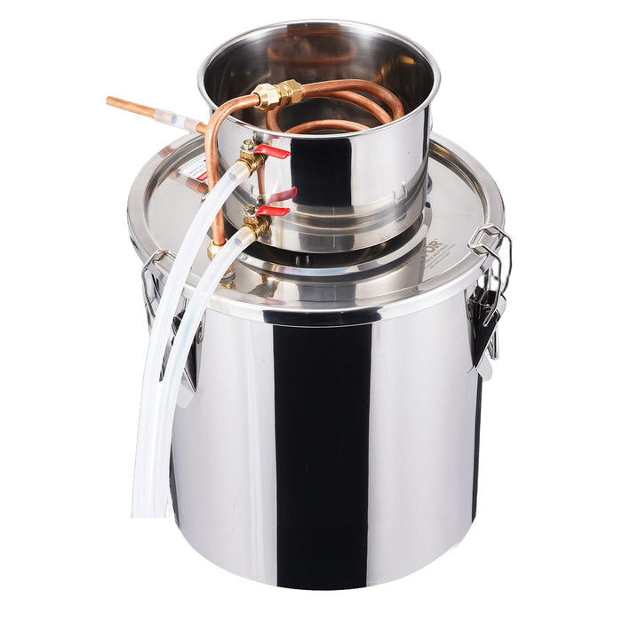 VEVOR Moonshine Still 5 Gal Water Alcohol Distiller Brewing Kit Stainless Steel