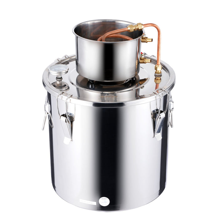 VEVOR Moonshine Still 8 Gal Water Alcohol Distiller Brewing Kit Stainless Steel