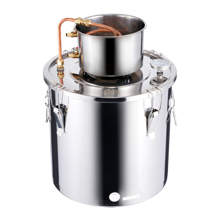 VEVOR Moonshine Still 8 Gal Water Alcohol Distiller Brewing Kit Stainless Steel