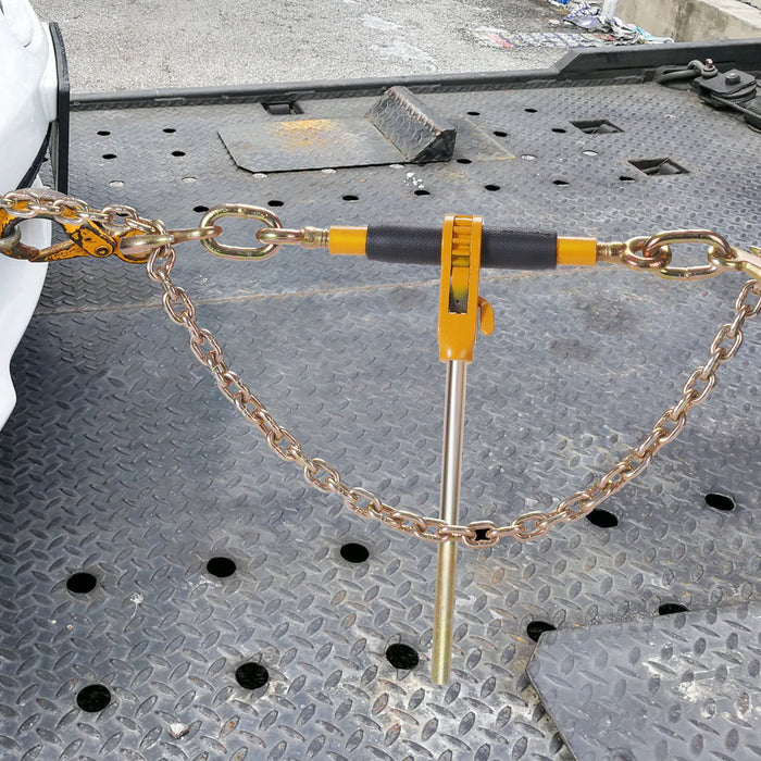VEVOR Ratchet Chain Binder 5/16"-3/8" Load Binders 7100 lbs w/ G80 Chains 4 Pcs