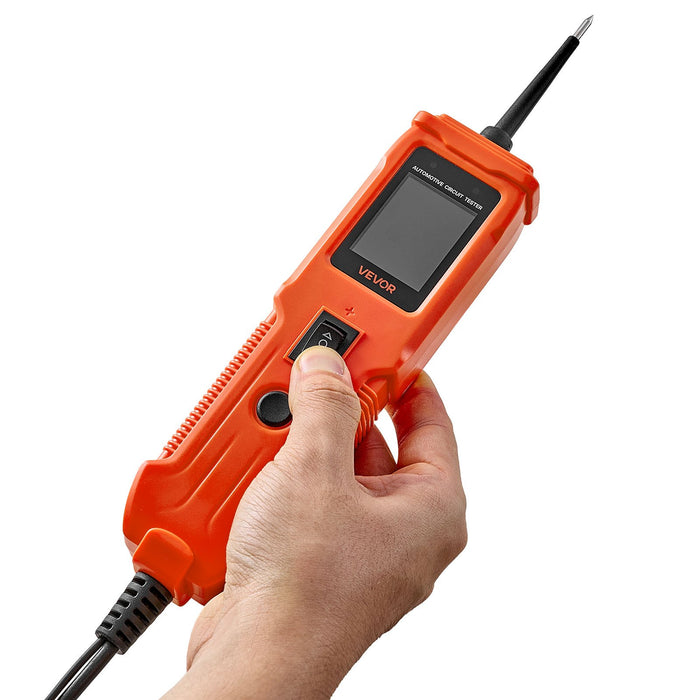 VEVOR Automotive Circuit Tester, 8 - 35 DCV Power Circuit Probe Tester with TFT Color Display and Lighting, Automotive Power Tester Probe with 13 ft / 4 m Cable, ABS Shell Electrical Detector Finder