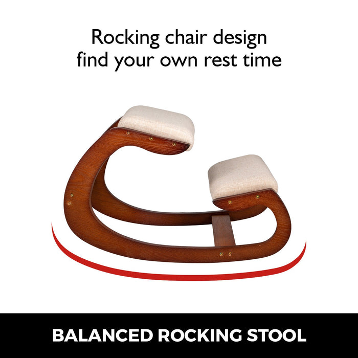 Vevor Ergonomic Kneeling Chair Wooden Neck Pain Relief Relieve Fatigue Wood Stool