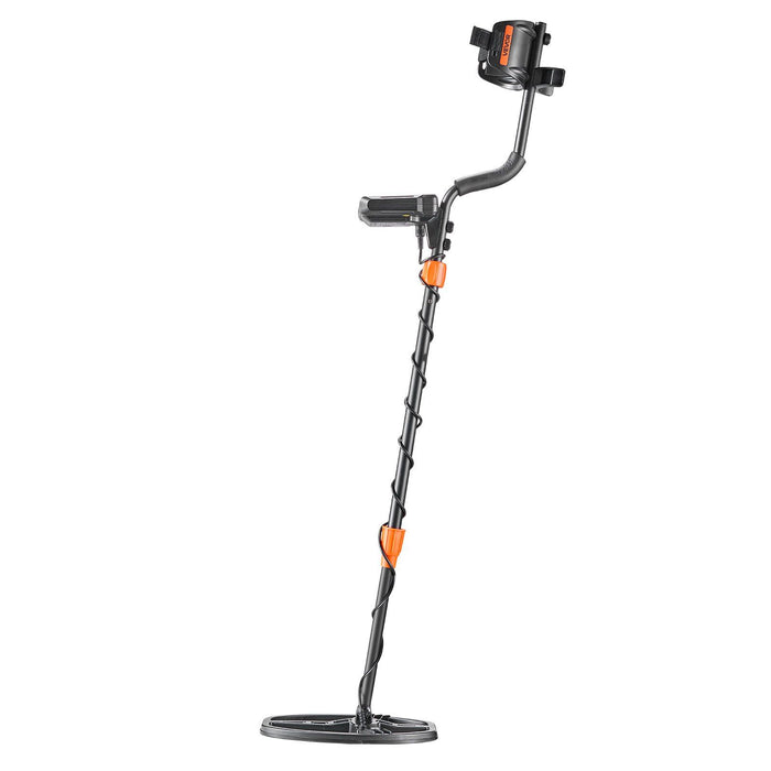 Metal Detector for Adults, 254 mm, Professional High Accuracy Gold Detector, IP68 Waterproof Search Coil with Display, Headphones, 5 Modes, Adjustable Length, for Detecting Gold Treasure Hunting