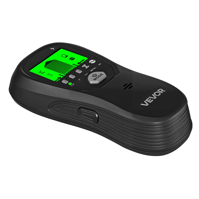 VEVOR Stud Finder Wall Scanner, 5 in 1, Electronic Wall Stud Detector with Smart Sensor, High-Definition LCD Display and Audio Alarm, for the Center and Edge of Metal, AC Wire, Joists, Pipes, Black