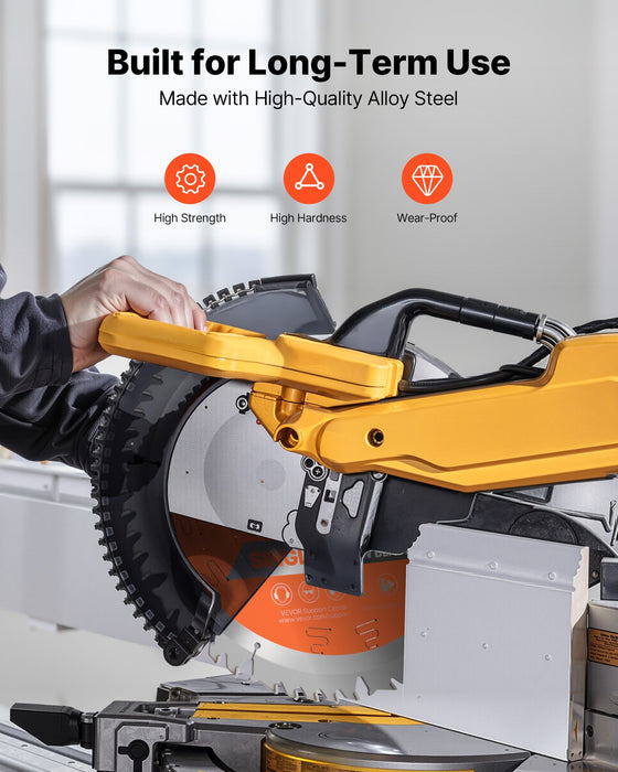 VEVOR Circular Saw Blade, 254 mm Diameter, 50 Sharp Alloy Teeth, 15.875 mm Arbor, Fine Finish, Wood Cutting Blade for Circular Saw, with Noise-Reducing Heat Vents, for Cutting Plywood, OSB, Hardwood