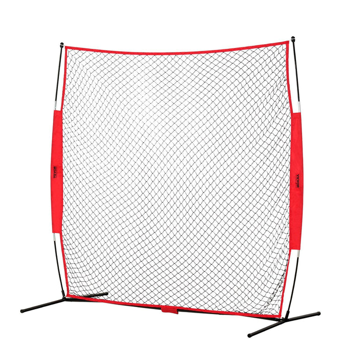 Barricade Backstop Net, 7x7 ft Ball Sports Barrier Netting, Portable Practice Equipment with Carry Bag, Protection Screen for Baseball Softball Lacrosse Soccer Hockey Training, for Backyard