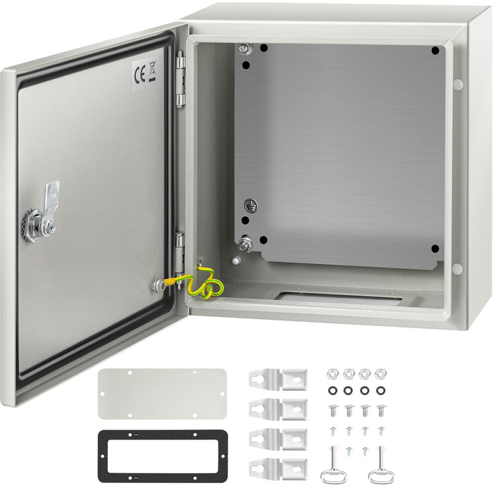VEVOR NEMA Steel Enclosure, 12 x 12 x 6''steel electrical box
electrical enclosur NEMA 4X Steel Electrical Box, IP66 Waterproof & Dustproof, Outdoor/Indoor Electrical Junction Box, with Mounting Plat