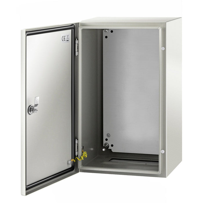 NEMA Steel Enclosure, 20 x 12 x 10\'\' NEMA 4X Steel Electrical Box, IP66 Waterproof & Dustproof, Outdoor/Indoor Electrical Junction Box, with Mounting Plate