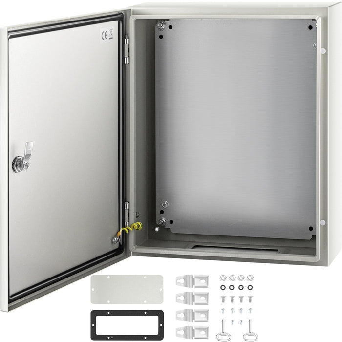 NEMA Steel Enclosure, 50 x 40 x 15 cm NEMA 4X Steel Electrical Box, IP66 Waterproof & Dustproof, Outdoor/Indoor Electrical Junction Box, with Mounting Plate