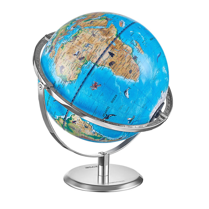 VEVOR Educational Globe for Kids, 254 mm, Interactive AR World Globe with AR Golden Globe APP LED Night Lighting Rotation, STEM Toy Gifts for Kids Compatible with Android or iOS Devices