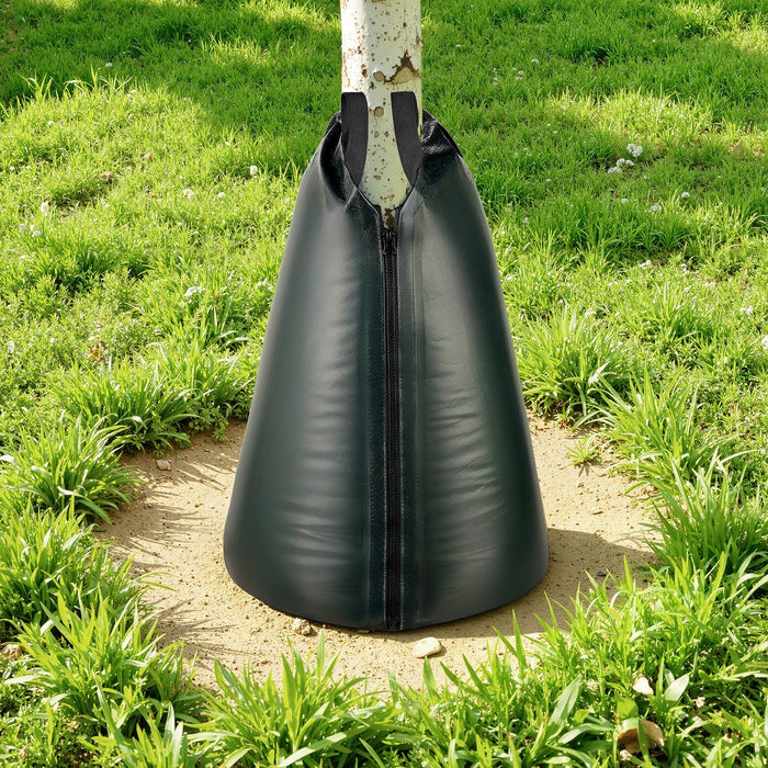 75.7 L Tree Watering Bags, 4 Pack 3-4 Hours Slow Release Gator Bags for Trees, Heavy Duty PE Tree Drip Irrigation Bag with Zipper, Durable & Reusable Deep Root Shrub Watering Bag