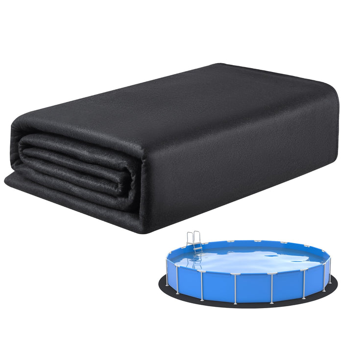 VEVOR 21ft Round Pool Liner Pad, Pool Liner Pad for Above Ground Swimming Pools, Extra-Thick Pool Mat, Prevents Punctures, Recycled Geotextile Material Underlayment Pad, Extend Liner Life