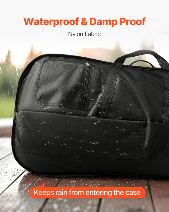 VEVOR 4/4 Full Size Cello Case, Nylon Waterproof, Lightweight Portable Travel Carrying Bag, with Reinforced Handle, Dual Shoulder Straps, Anti-Scratch, Professional Cello-Shape, for Cello, Black