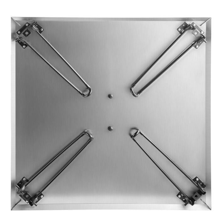 VEVOR Fire Pit Heat Deflector Fire Pit Pan Cover Stainless Steel Foldable Legs