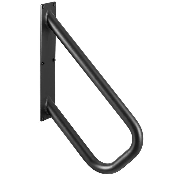 VEVOR Handrails for Outdoor Steps, 18.9" Length 1.3"Pipe Wall Mount Safety Railings for 1-2 Steps, Stair Handrail with Matte Black Finished,for Garden,Yard and Garage & Elderly,Pregnant Women, Disable