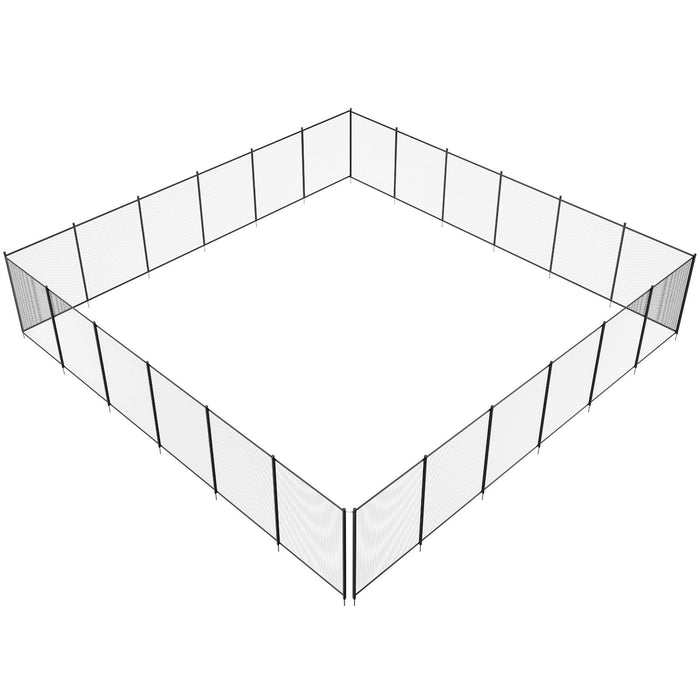 VEVOR Pool Fence, 4 x 72 FT Pool Fences for Inground Pools, Removable Child Safety Pool Fencing, Easy DIY Installation Swimming Pool Fence, 340gms Teslin PVC Pool Fence Mesh Protects Kids and Pets
