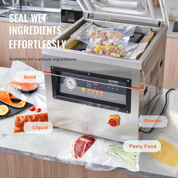 Vevor DZ-400/2F Automatic Vacuum Sealer Food Vacuum Sealing Packing Machine 220V
