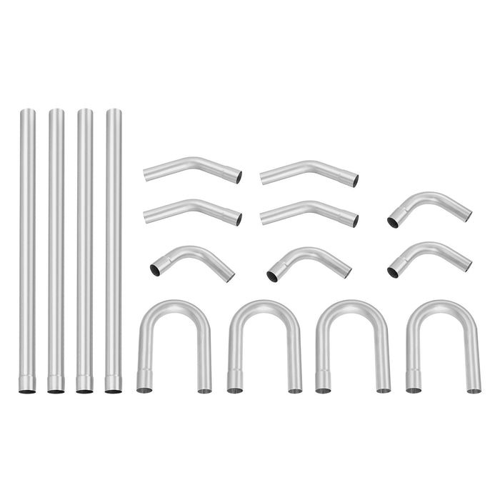 VEVOR DIY Universal Exhaust Kit 16 Pieces Exhaust Pipe Kit with Slip-Fit Joint