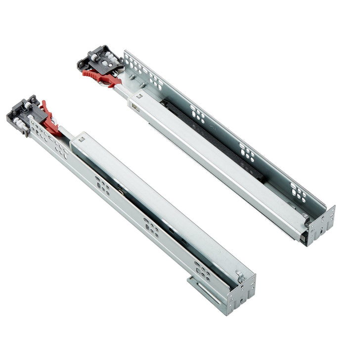 VEVOR 6 Pairs of 457.2mm Drawer Bottom Side Mount Rails, Heavy Duty Full Ball Bearing Extension Steel Track, Soft-Close Noiseless Guide Glides Cabinet Kitchen Runners with Locking Mechanism, 100 Lbs