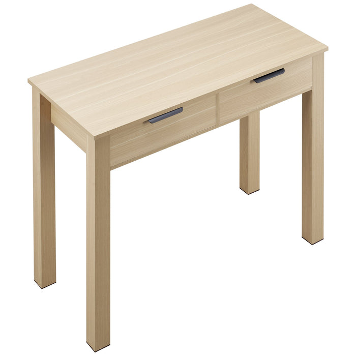 VEVOR Small Desk with Drawer Kids Desk for Bedroom Simple Study Table Light Wood
