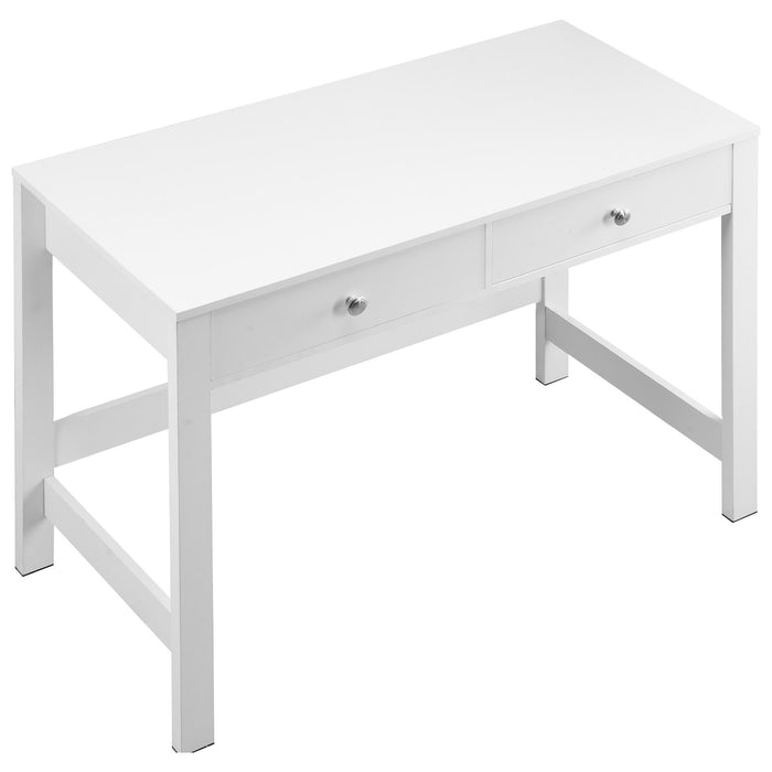 VEVOR Small Desk with Drawers Kids Desk for Bedroom Simple Study Table White
