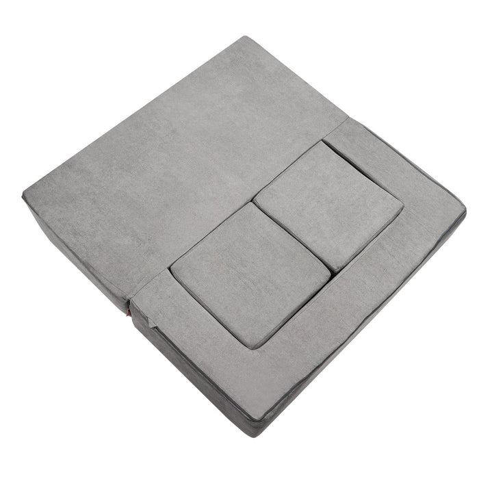 VEVOR Modular Kids Play Couch 4Pcs DIY Creative Child Sectional Sofa Dark Grey