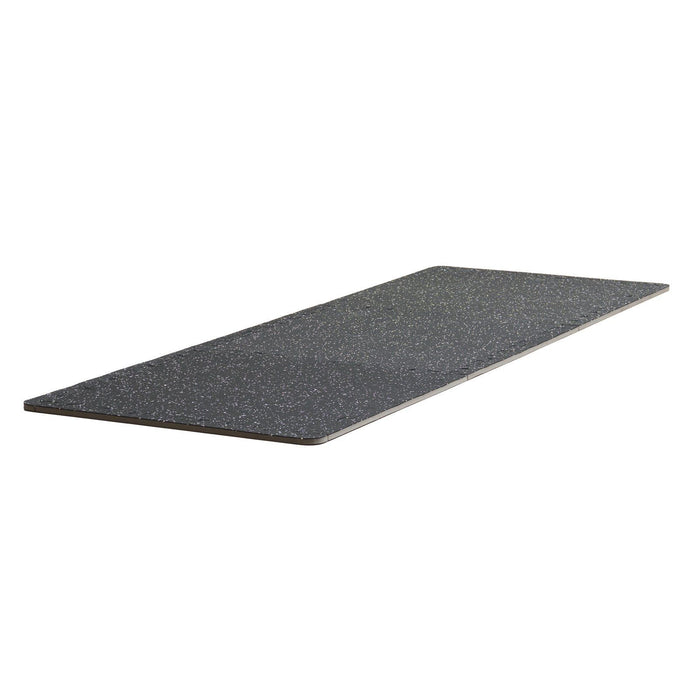 0.56 Inch Thick Gym Floor Mats, 25 Tiles Rubber Top with EVA Foam, 25" x 25" Gym Flooring Workout Mats with 100sq.ft Coverage, Interlocking Puzzle Gym Mats for Gym, Home, Garage, Black & White
