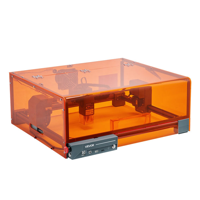 VEVOR Laser Engraver, 10W, Laser Engraving and Cutting Machine with Enclosure, Laser Cutter Engraver Machine, 300 x 300 mm Working Area, 7000 mm/min, for Wood, Leather, Glass, Certain Metal, Class 1