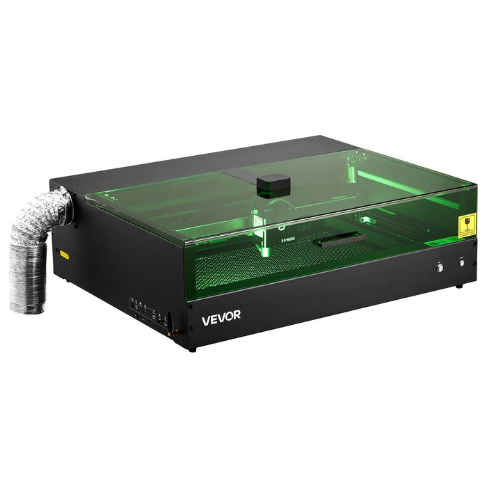 VEVOR Laser Engraver, 20W, Laser Engraving and Cutting Machine with Enclosure Camera, Laser Cutter, 36000 mm/min, 500 x 320 mm Working Area, for Wood, Leather, Glass, Paper, Certain Metal, Class 1