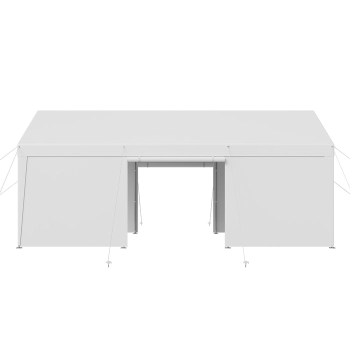 VEVOR Carport Car Canopy 10x20FT Heavy Duty Car Shelter with Sidewalls White