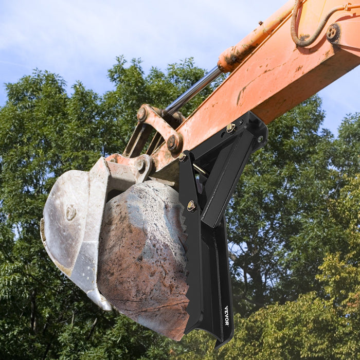 VEVOR Backhoe Excavator Thumb Attachments, 91.44 cm  Adjustable Extreme Weld On Backhoe Thumb Hoe Clamp 1.27 cm Inch Teeth Thick Steel Plate 16MM Assembly Bolt-On Design