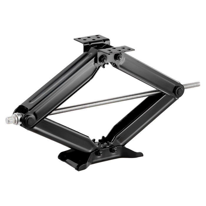 2268 kg RV Scissor Jacks, 10.3-59.5 cm RV Stabilizer Leveling Scissor Jacks, Set of 2, Heavy Duty Stabilizer Jack with Crank Handle, Socket and Bubble Levels, Not Easily Bent or Deformed