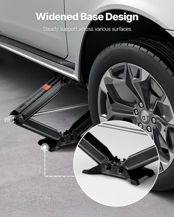 2268 kg RV Scissor Jacks, 10.3-59.5 cm RV Stabilizer Leveling Scissor Jacks, Set of 2, Heavy Duty Stabilizer Jack with Crank Handle, Socket and Bubble Levels, Not Easily Bent or Deformed