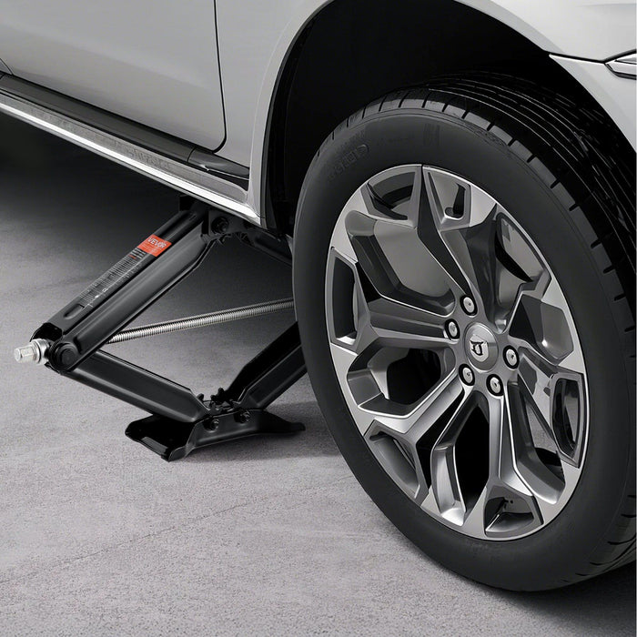 2268 kg RV Scissor Jacks, 10.3-59.5 cm RV Stabilizer Leveling Scissor Jacks, Set of 2, Heavy Duty Stabilizer Jack with Crank Handle, Socket and Bubble Levels, Not Easily Bent or Deformed