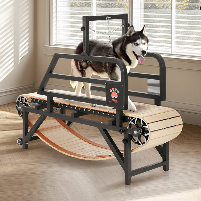 VEVOR Dog Treadmill for Medium Dogs, 330lbs Weight Capacity, Dog Running Machine with Adjustable Ramps, 15.5" Runway Dog Pacer Slatmill, Pet Treadmill Exercise Equipment for Indoor & Outdoor Exercise
